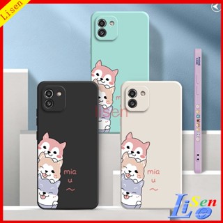 【พร้อมสายคล้อง】เคส Samsung A03 A03S A04 A04S A02S A02 M02 A01 A13 5G A03 Core เคสโทรศัพท์มือถือ ลายสุนัขน่ารัก สําหรับ GG