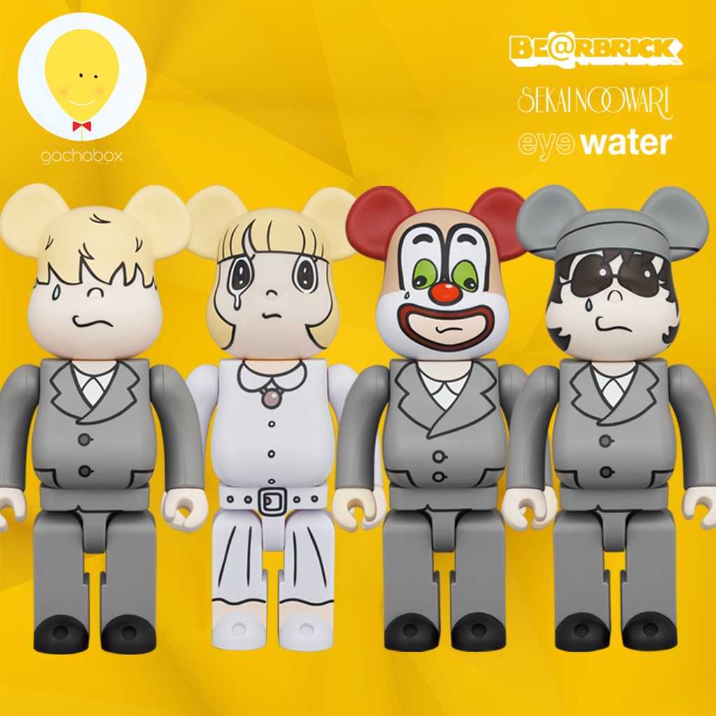 gachabox Bearbrick Sekai No Owari X Eyewater 400% set4ตัว - แบร์บ