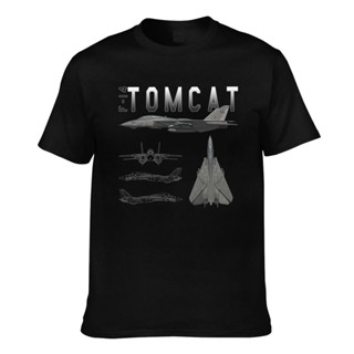 มาแรง เสื้อยืดลําลอง แขนสั้น พิมพ์ลาย Tomcat F-14 สําหรับผู้ชาย