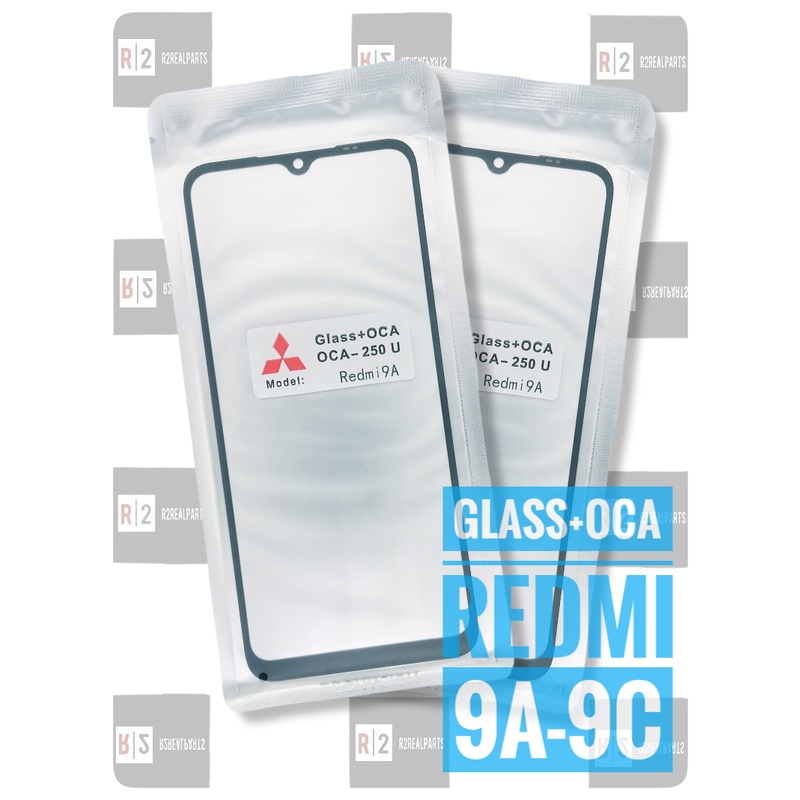 Hitam Ts กาวติดกระจกหน้าจอ LCD สีดํา สําหรับ XIAOMI Redmi 9A 9C