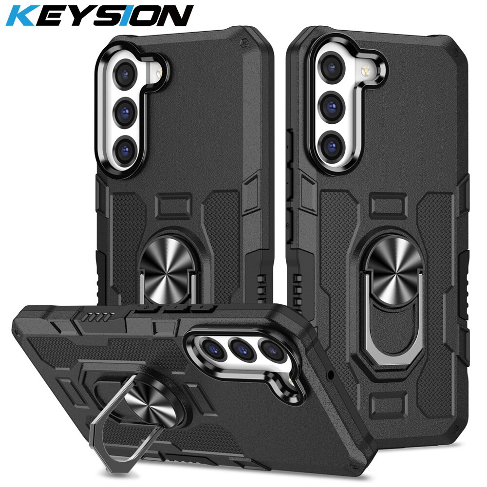 Keysion เคสโทรศัพท์มือถือ กันกระแทก พร้อมแหวนขาตั้ง สําหรับ samsung S22 Ultra 5G S22+ S21 Plus S20 FE Galaxy Note 20 Ultra