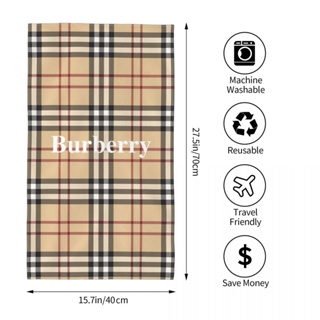 Burberry (2) ผ้าขนหนู ทรงสี่เหลี่ยม ดูดซับน้ํา 70x40 ซม. สําหรับเล่นกีฬา ฟิตเนส โยคะ กลางแจ้ง