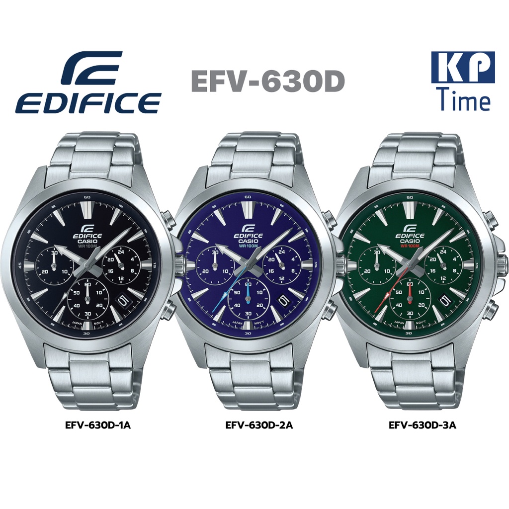 Casio Edifice นาฬิกาข้อมือผู้ชาย สายสแตนเลส รุ่น EFV-630D ของแท้ประกันศูนย์ CMG