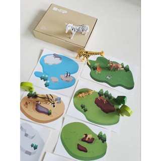 zoo sticker set สติกเกอร์ชุดเรียนรู้สัตว์ต่างๆ NAPNAP THINGS ส่งเสริมจินตนาการ ลอกออกติดซ้ำได้ กันน้ำ ของเล่นเด็ก