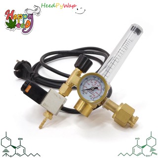 CO2 เรกูเลเตอร์คาร์บอน เกลียวไทย พร้อมโซลินอยด์ Solenoid 220V-240V CO2 Regulator