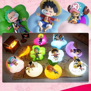 【ของแท้】ชุดกล่องสุ่ม ตุ๊กตาฟิกเกอร์ One Piece Sweet Dream ขนาดเล็ก 8 ชิ้น สําหรับตกแต่ง