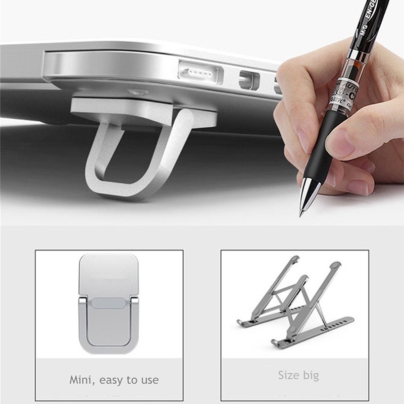 Laptop Stand for Computer Keyboard Stand Riser Aluminum Mini Portable Laptop Stands for Macbook