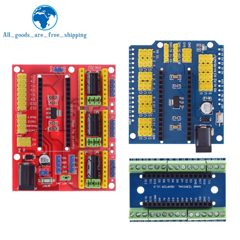 Nano V3.0 Controller Terminal อะแดปเตอร์ขยาย Board Nano IO Shield Simple Extension แผ่นสําหรับ Arduino AVR ATMEGA328P Nano 3.0