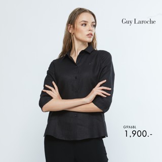 Guy Laroche เสื้อผู้หญิง เสื้อเชิ้ตผู้﻿หญิง SPORT LINEN สีดำ (G9X6BL)