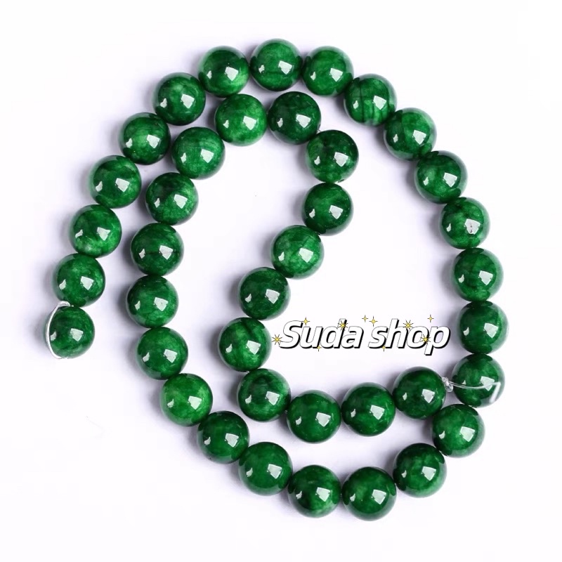 สร้อยยาวหยกอิมพีเรียล สามารถdiyเป็นสร้อยข้อมือขนาด4-6-8-10-12 mm lucky