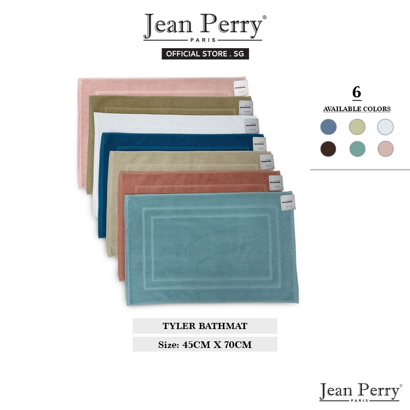Jean Perry Tyler Cotton Bath Mat I Terry Bath Mat I Toweling Bath Mat
