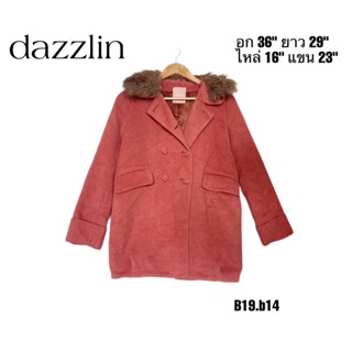 dazzlin american sweet casual woman coat เสื้อโค้ทแบรนด์ญี่ปุ่นเฟอรืถอดได้ อก 36 ยาว 29 B19.14