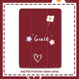 Simple love เคสไอแพด mini 4 5 6 air 4 5 เคส gen 7 8 9 10 cover pro 10.9 10.2 11 inch Airbag tri-fold case with pen slot