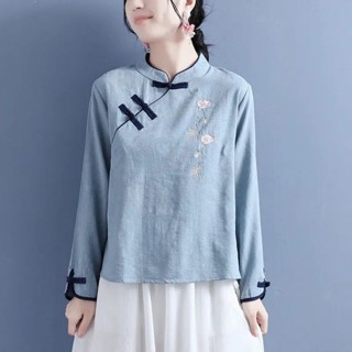 Womens Chinese-style retro shirt