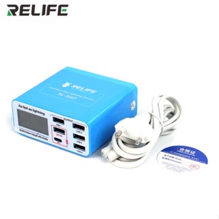 Relife RL-304P อุปกรณ์ชาร์จหน้าจอดิจิทัล USB 6 พอร์ต PD3.0+QC3.0 สําหรับโทรศัพท์มือถือ แท็บเล็ต รองรับการชาร์จ