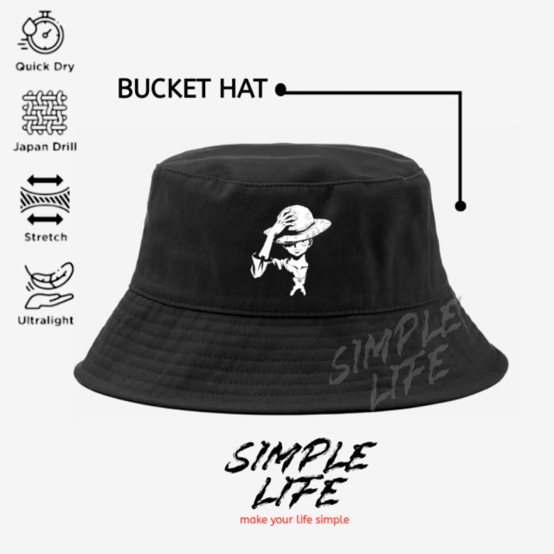 One Piece Luffy Bucket Hat / Bucket Hat Men Women / Luffy Mugiwara One Piece Hat