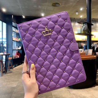 เคสแท็บเล็ตหนัง ลายมงกุฎปลุกอัจฉริยะ หรูหรา สําหรับ iPad Pro 11 M2 9th 8th gen 2020 7th 9th 10.2 2019 5 6th gen 9.7 Pro11 2021 2018 Mini Air 5 10.9