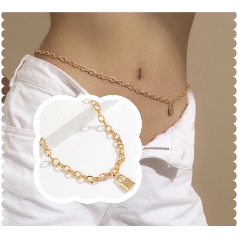 โซ่คล้องเอวสายฝ่อ มีสีทองและสีเงิน พร้อมส่ง