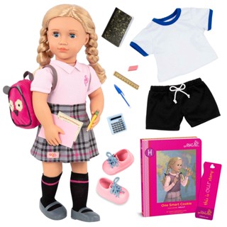 Our Generation DELUXE SCHOOL GIRL DOLL W/ BOOK, HALLY BD31285AZ