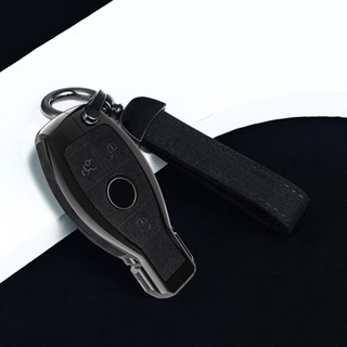 Leather Fur Car Key Case Cover Fob For Mercedes Benz  A B GLC CLA GLA CLS S E C Class W204 W205 W212 W176 W222