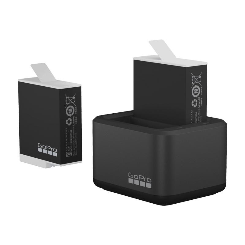 GoPro  Dual Battery Charger + 2 Enduro Batteries Super Batteries (For Hero12/11/10/9 Black)