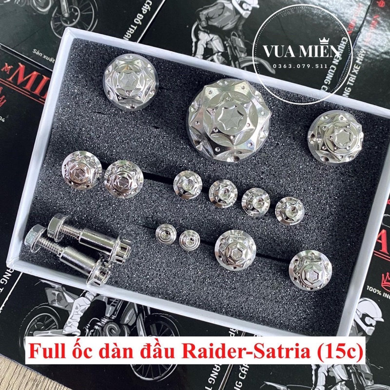 ชุดแฮนด์ Raider - Satria รุ่น M3 King of Mien มาตรฐาน 304 สแตนเลส (ชุด 15c)
