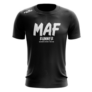 เสื้อยืดผ้าฝ้าย เสื้อยืดพิมพ์ลายพรีเมี่ยม เสื้อยืด MAF Run Baju Running ฟังก์ชั่นแอโรบิกสูงสุด สีดํา สําหรับเดินป่ากลางแ