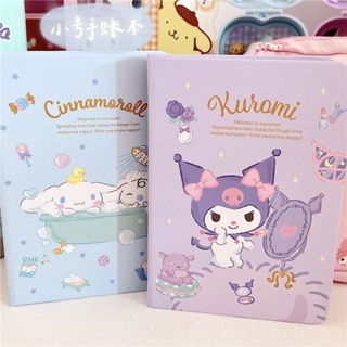 Sanrio สมุดโน้ต ลายการ์ตูนคิตตี้ เมโลดี้ คุโรมิ ซินนาม่อนโรล ลิตเติ้ลทวินสตาร์ 8HTG ขนาด A6 แบบพกพา