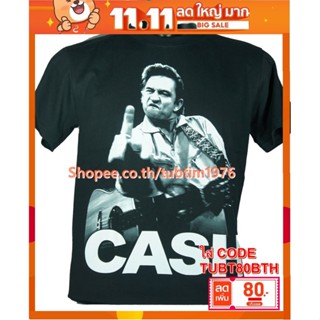 เสื้อวง Johnny Cash เสื้อยืดแฟชั่นวงดนตรี เสื้อวินเทจ จอห์นนี แคช JNC1114