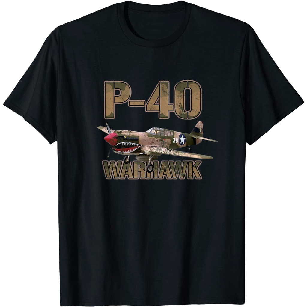 P-40 Warhawk Wwi Fighter Tee Aircraftt Summer Cotton O-Neck T-Shirt