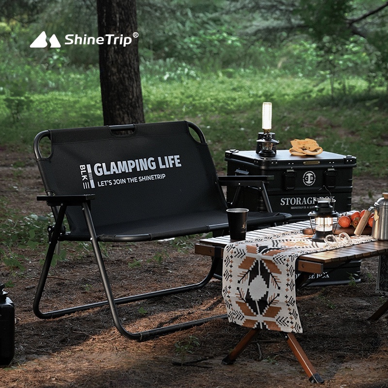 ลดหนัก ล้างสต๊อค เก้าอี้แคมป์ปิ้งแบบนั่งคู่ Shine Trip เก้าอี้สนามแบบ2ที่นั่ง เก้าอี้ปิคนิค พับได้