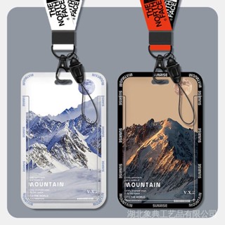 The North Face ที่ใส่บัตรลายเกม ที่ใส่คีย์การ์ดสำหรับผู้ชาย ที่ใส่บัตรพนักงาน แถมสายคล้อง cardholder