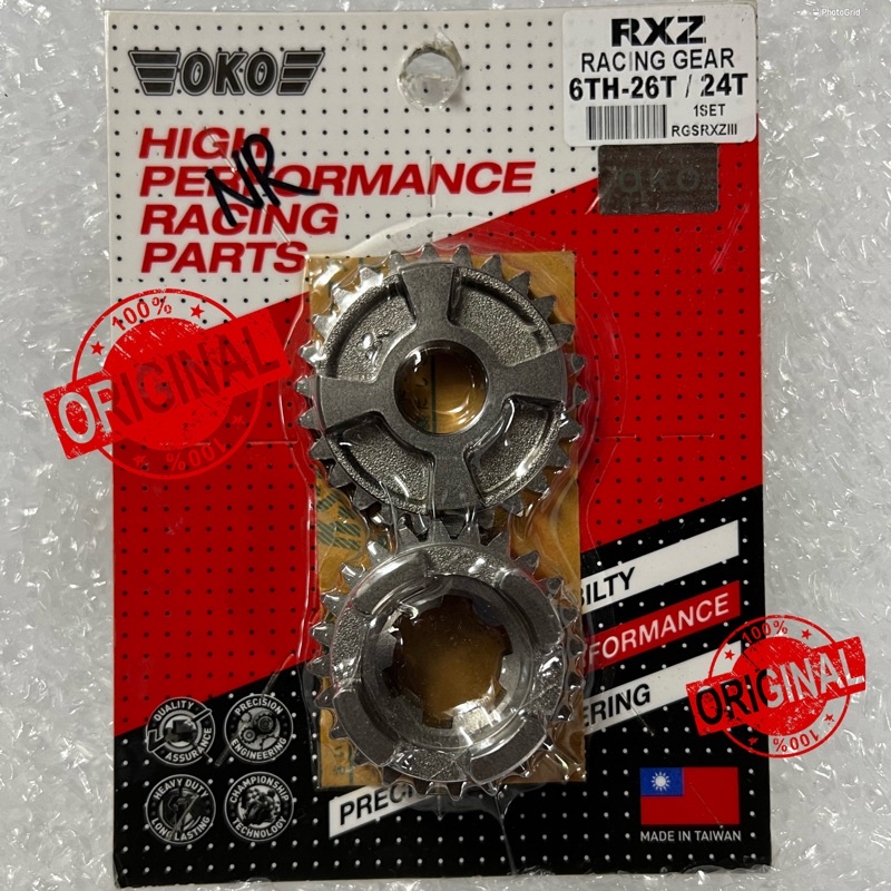 OKO กล่องเกียร์ RACING RXZ 6TH-26T/24T 25/27 6TH GEARBOX RACING RXZ135 RXZ 135SE