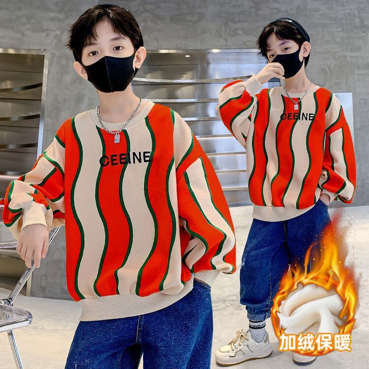 [ZY] เสื้อกันหนาวแขนยาวลําลอง ผ้าฟลีซ แบบหนา ทรงหลวม ให้ความอบอุ่น แฟชั่นฤดูใบไม้ร่วง และฤดูหนาว สไตล์เกาหลี สําหรับเด็ก 110-170 ซม.