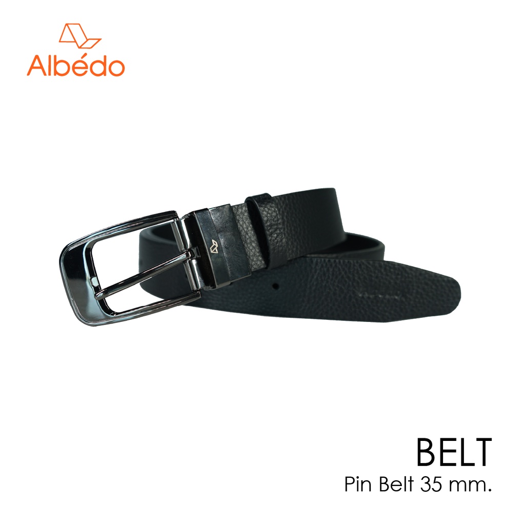 [Albedo] PIN BELT 35 MM. เข็มขัดหัวเข็ม/เข็มขัดหนังแท้/เข็มขัดทำงาน/เข็มขัดผู้ชาย/เข็มขัด - ABMI0059