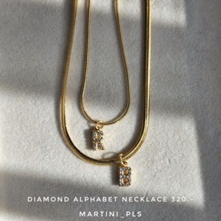 martini_pls Diamond Alphabet Necklace