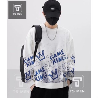 TS MEN มาใหม่! เสื้อสเวตเตอร์แขนยาวผู้ชายคอกลมแขนยาว Thicken ขนแกะคุณภาพสูง NT49