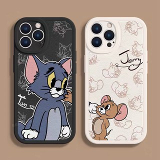 เคสโทรศัพท์มือถือนิ่ม ปิดด้านหลัง ลายการ์ตูนหนูทอม แฟชั่น สําหรับ iPhone 13 11 12 14 Pro MAX 13 mini 6 6s SE 2020 2022 7 8 Plus 7plus 8plus 7+ 8+ X XR XS MAX