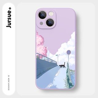 JURSUE เคสไอโฟน เคสซิลิโคนนุ่มกันกระแทกน่ารักตลก เคสโทรศัพท์ Compatible for iPhone 14 13 12 11 Pro Max SE 2020 X XR XS 8 7 6 6S Plus พลัส Y2506