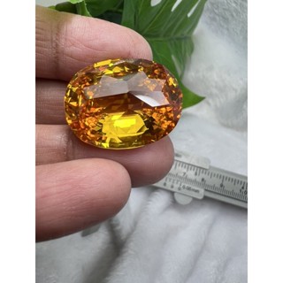 Synthetic CZ Cubic Zirconia Yellow Oval 26x19 - 76cts