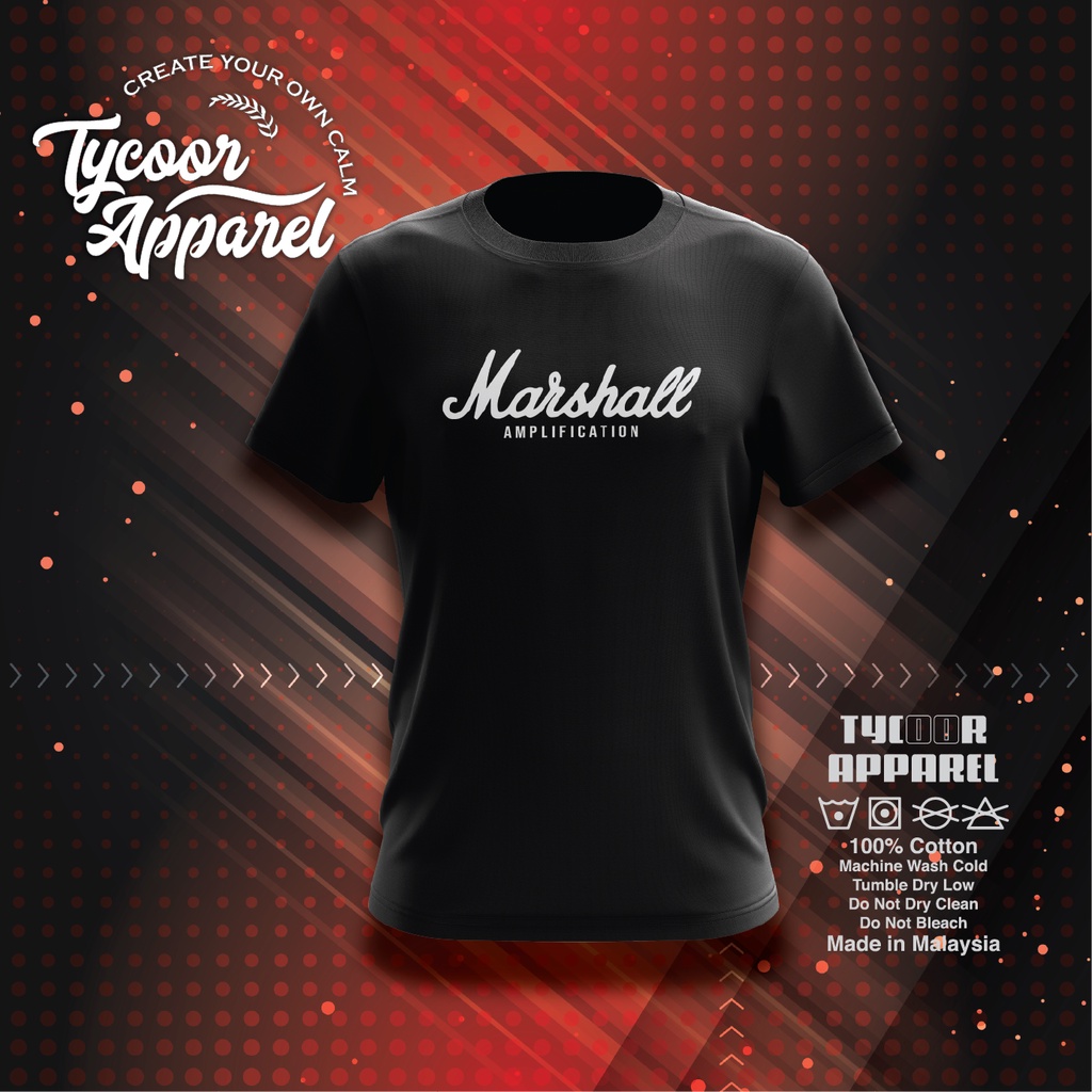MARSHALL AMP FANS เสื้อยืดสั่งทํา Cotton 100% | เสื้อยืดบาจู | เซตาค | พรีเมี่ยม
