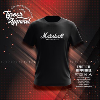 เสื้อยืด ผ้าฝ้าย 100% พิมพ์ลาย MARSHALL AMP FANS สําหรับผู้ชาย