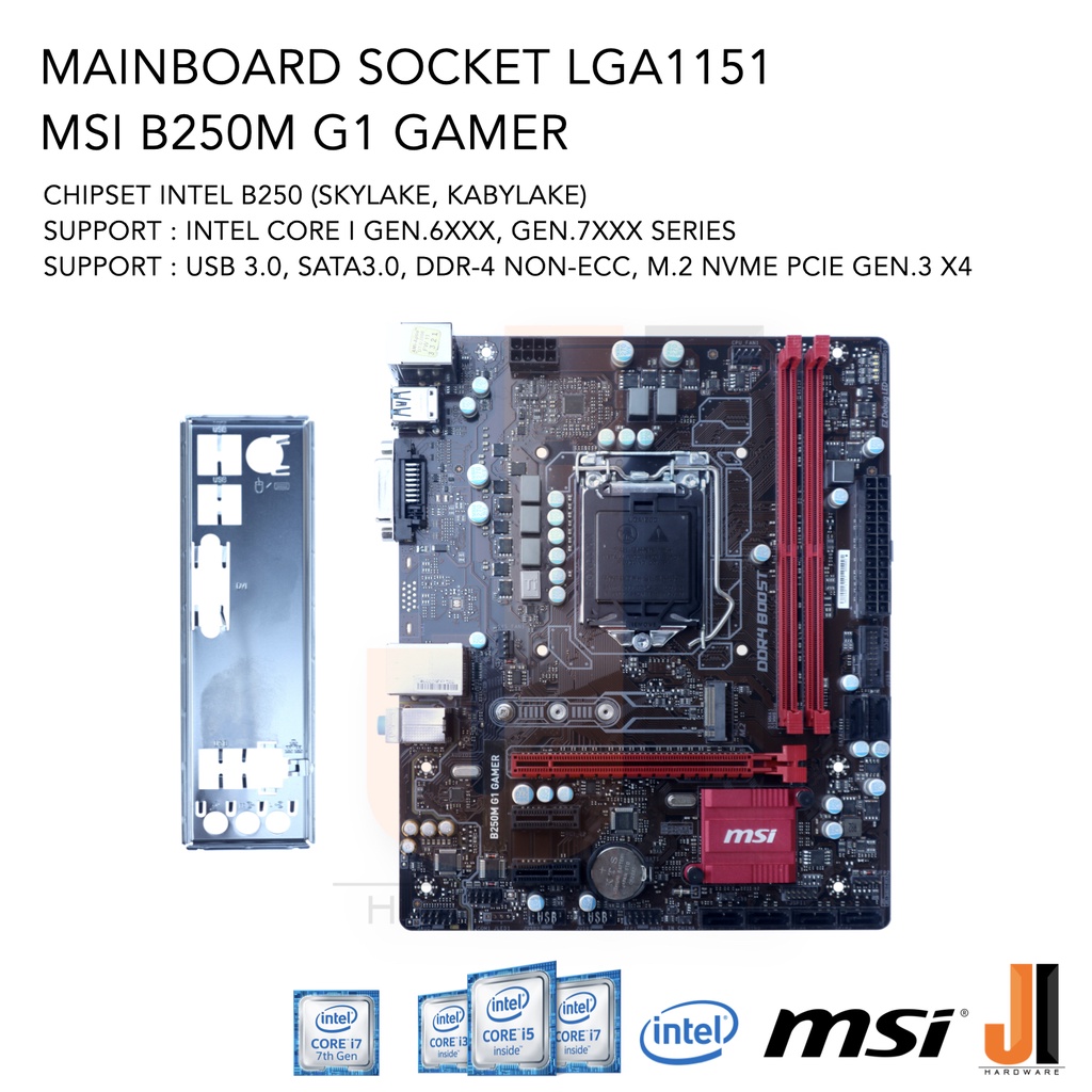 Mainboard MSI B250M G1 Gamer (LGA 1151) รองรับ CPU Gen.6XXX และ Gen.7XXX (มือสองสภาพดีมีการรับประกัน
