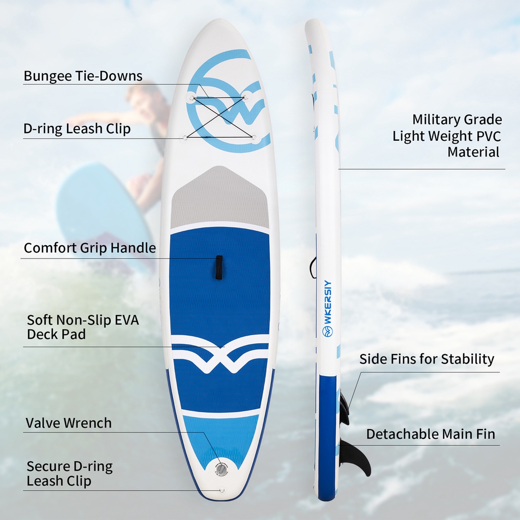 350 LBS Inflatable Paddle Board Surfing Yoga Fishing Accessories SUP Inflatable Stand Up Paddle Board Set Surfboard Drop #8
