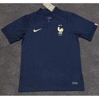 เสื้อกีฬาแขนสั้น ลายทีมชาติฟุตบอล France 2022-23 ชุดเหย้า