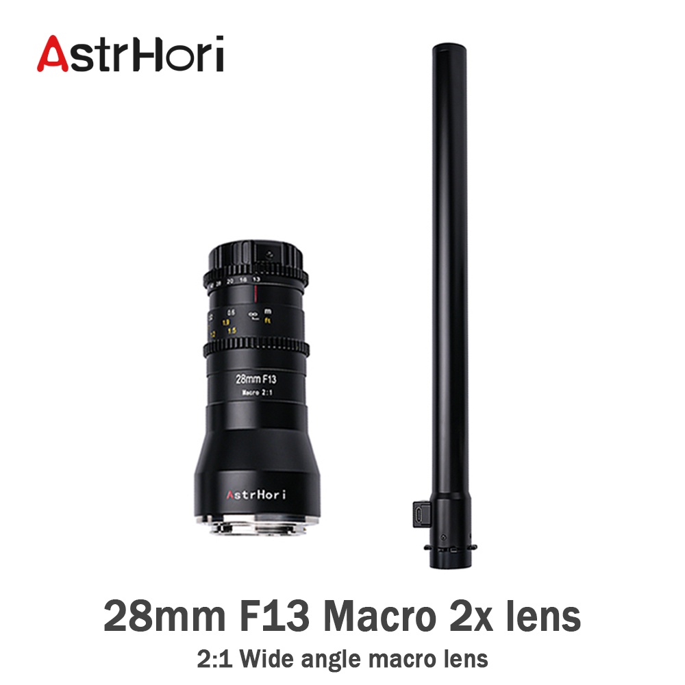 Astrhori เลนส์มาโครมุมกว้าง 2:1 28 มม. F13 2 ชิ้น สําหรับกล้อง Sony E Canon RF EF Fuji X Nikon Z F S