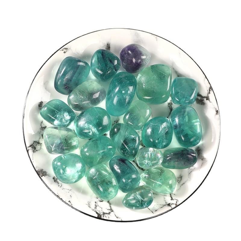 1 Pc Natural Flourite Tumble best for healing and Meditation - รูปที่ 2