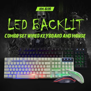 🚀ส่งเร็ว🚀 Oker Keyboard + Mouse KM-6120 คีบอร์ด ไฟทะลุตัวอักษร ชุด เม้าส์ + คีย์บอร์ด ไฟทะลุ ตัวอักษร #DM 6120