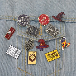 Harry Magic Brooch Pin Wizard Magic Lapel Pin Magic Potion Owl Enamel Badge Jewelry Accessories ของขวัญสําหรับแฟน ๆ