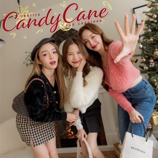 #JBS1115 CandyCane Fur Cardigan เสื้อคาร์ดิแกน